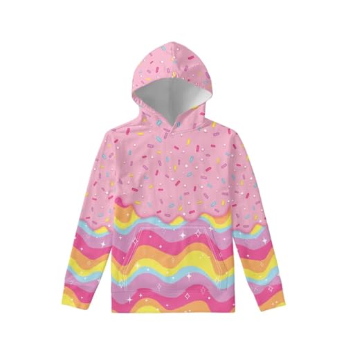 Image of Coloranimal Unisex Girls and Boys Long Sleeve Hoodies Hoody Athletic Pullover Sweatshirts Tops Age 6-16year