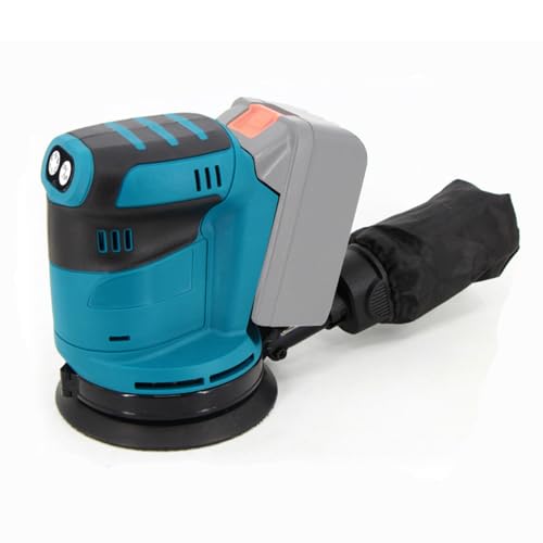 Random Orbit Sander, 5'' Cordless Orbital Sander, Brushless Palm Sander Fit for Makita 18V Battery & Others, 6 Speed Max. 24000RPM, Hook & Loop, Dust Collector