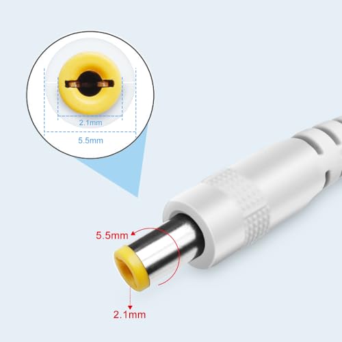 Image of 12V Power Supply, 12 Volt 2A 24W DC Power Supply, White LED Power Adapter, AC 110V to 12V Wall Mounted Transformer Plug for LED Strip Lights with 5.5 /2.1 DC Female Connector, 3 Pack