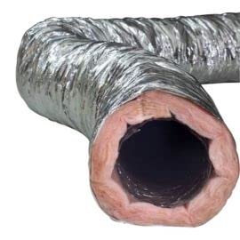 7" Silver Flex Insulated Flexible Duct R6 25' FEET
