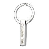 PiercingJ Personalized Custom Stainless Steel Urn Memorial Pendant Cylinder Keychain Perfume Bottle Locket Memorial Ash Keepsake Cremation Jewelry