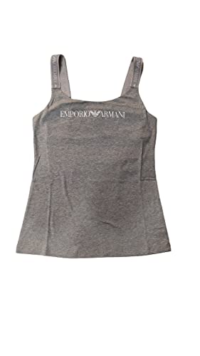 Emporio Armani Bande avec Logo Tank Iconic Débardeur, Gris Clair chiné, L Femme