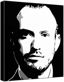 Alex O Dogherty (100% Original Painting. Not A Print ) Acrylic Paint On Deep Framed Canvas (60 x 50 x 1.8 cm) 3-Colour Black/Grey/White-image-14