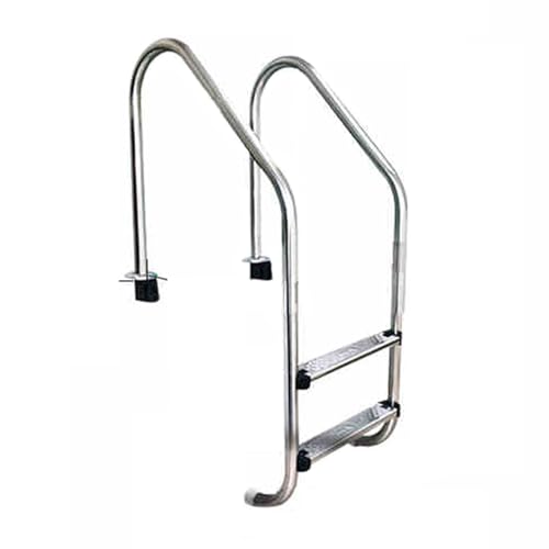 Escalera para piscina de acero inoxidable 2 pasos miniatura 1
