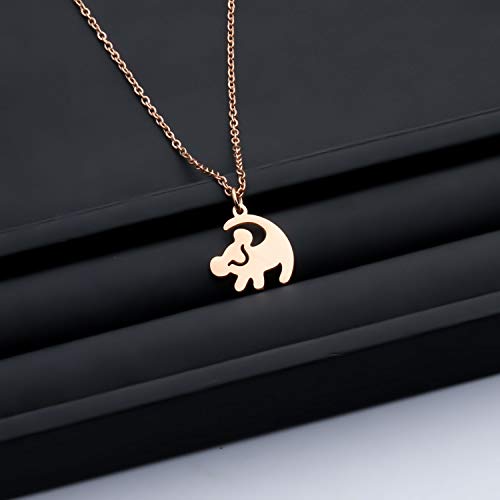 FOTAP Lion Necklace Girl Pendant NecklaceValentine's Jewelry4