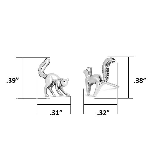 Boma Jewelry Sterling Silver Scaredy Cat Stud Earrings4