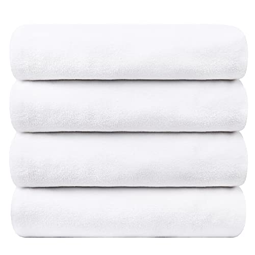 Image of JML Bath Towel, Microfiber Bathroom Towels Set 4 Pack (30 inch x 60 inch) for Adult Men Women - Large Size, Extra Absorbent, Quick Drying as Hair Wrap, Swim, Fitness, Sport, Yoga