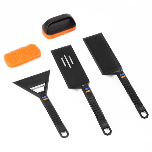 Utheer Griddle Tool Kit 5-Piece, Silicone Griddle Accessories with Stainless Steel Core, Nonstick...