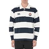 [カンタベリー] ラガーシャツ JAPAN L/S 4INCH STRIPE RUGBY JERSEY 29_ネイビー M