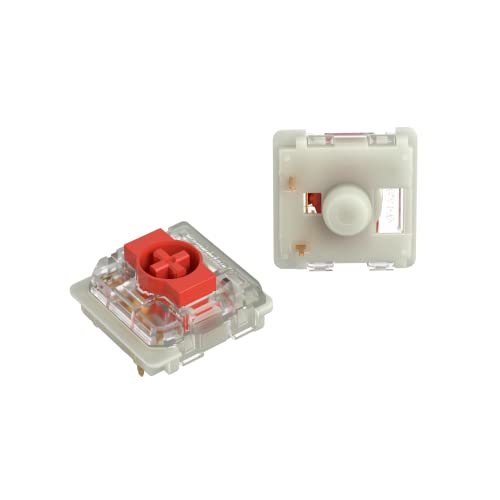 GATERON KS-33 RGB Low Profile 2.0 Switches 3 Pin Factory Pre-lubed for MX Mechanical Keyboard (Red, 110PCS)