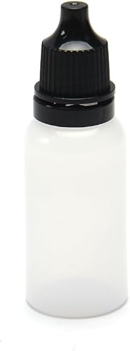 Othmro 50 botellas de plástico de polietileno de 0.5 onzas, botellas cuentagotas de ojo de laboratorio de 0.5 fl oz, botella gotero líquido