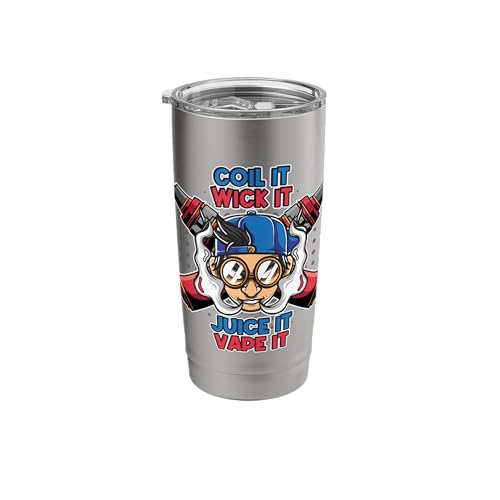 Coil It Wick It Juice It Vape It Vape Geek Vaper Stainless Steel Insulated Tumbler