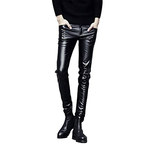 Pantalon simili cuir homme style punk idéal pour vos sorties nocturnes