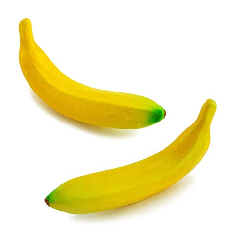 Image of Ulalaza 6Pcs Fake Banana Artificial Fruits Model Lifelike Simulation Yellow Bananas for Decoration Arrangements