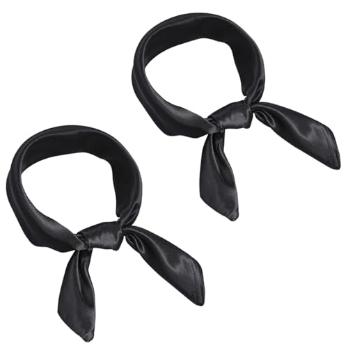 Women's Transparent Square Neck Scarf Fashionable Headband, Silky Feel, Scarf, Handbag Handle, Etc.