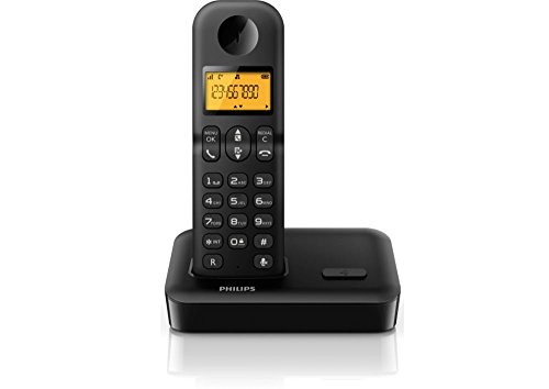 Philips D1501B/23 Telefono Cordless, Nero