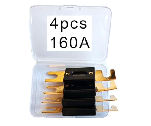 Image of ANL 160A, 160 A, Gold Plated fuses, ANL Fuse Holder, 32 VDC Blade Fuse Suitable for Car Radio and Audio Video System (4 pcs)