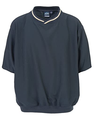 Akwa Made In Usa Men's Microfiber Water Repellent Short Sleeve Pullover Windshirt #TOP27