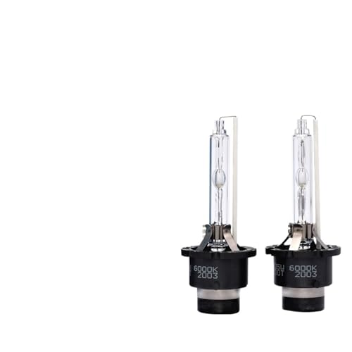 2Pcs Car Headlight Bulb D2S D4S 4300K 6000K 8000K 10000K White Xenon Lamp with Metal Bracket Protection(6000K White,D2S)