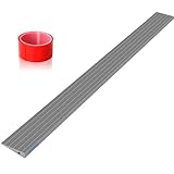 LIEKUMM 1 cm Höhe Türschwellenrampe, 1000 kg Tragkraft Türschwellenrampe Saugroboter, Rollstuhlrampe für Innen- und Außenbereich, Schwellenrampe für Elektro-Rollstuhl, Kinderwagen, Garage, Grau