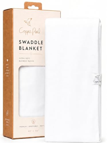 Image of Copper Pearl Swaddle Blankets for Newborns | Soft Stretchy Receiving Blankets for Boys and Girls | Large 46 x 46 Inch Baby Blankets | Lightweight and Breathable Swaddles | Dove