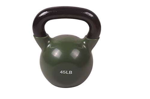 POWERT Vinyl Coated Cast Iron Kettlebell Weight (I-45 lbs)