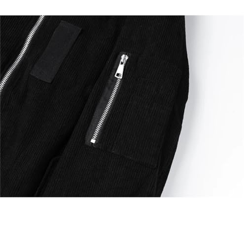 ERFMFKL Men Corduroy Bomber Jackets Loose Fit Lightweight Winter Outwear Warm Casual Zipper Coats4