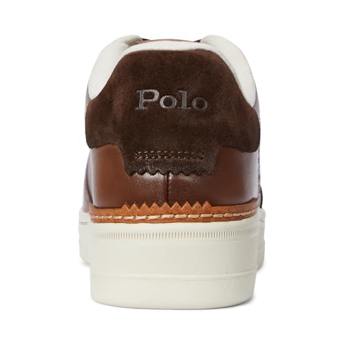Polo Ralph Lauren Men's Brogue Masters Court Burnished Leather Sneaker3