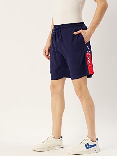 Image of AM SWAN Men Running Shorts, Gym Training Workout Shorts with Pockets, Active Gym Shorts for Workout (Blue)