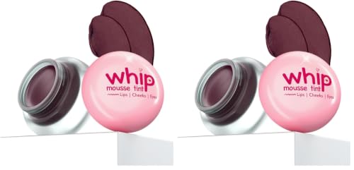 Image of Glam21 Whip Mousse Tint 3-in-1 Lip, Cheeks & Eyes | Infused with Vitamin E, Jojoba Oil & Shea Butter | Waterproof & Long Stay | Travel-Friendly & Highly Pigmented | 4gm (Plum Star-06) (Pack of 2)