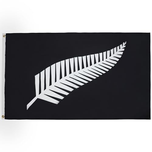 AZ FLAG - Bandera Nueva Zelanda All Black - 90x60 cm - Bandera Neozelandésa 100% Poliéster Con Ojales de Metal integrados - 50g - Colores Vivos Y Resistente A La Decoloración