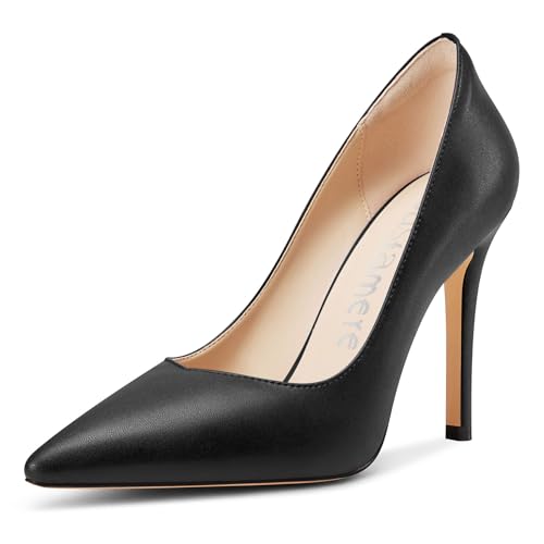 Castamere Womens Stiletto High Heel Pointed Toe Pumps Slip-on Casual Basic Classic 3.9 Inches Heels Black 8.5 M US by Castamere - Used condition - US$51.14