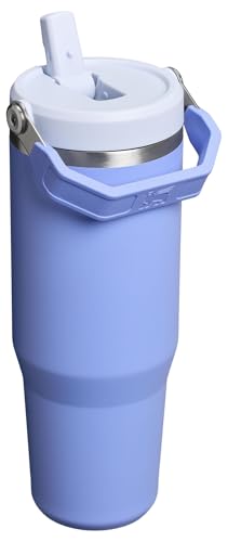 STANLEY IceFlow 2.0 Flip Straw Tumbler with Handle 30 oz | Twist On Lid and Flip Up Straw | Leak Resistant Water Bottle | Insulated Stainless Steel | BPA-Free | Hydrangea