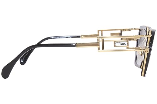 Cazal Legends 677 001 Sunglasses Men's Black/Gold/Grey Gradient Square Shape3