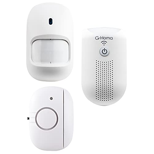 REV 0088600103 G-Homa, WLAN Alarm Set - Einbruchschutz - Meldung akustisch 80dB beziehungsweise App weltweit, weiss