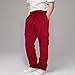 Boys Sweatpants Baggy Wide Leg Cargo Joggers Kids Sweat Pants Athletic Straight Leg Fleece Lined Winter Teen Boys Preppy Clothes Youth Sweatpants Loose Fashion Holiday Back to Shcool Clothing Red
