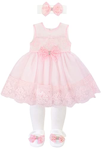 T.f. Taffy Baby Girl Newborn Pink Embroidered Princess Dress Gown 6 Piece Deluxe Set 0-3 Months #TOP1