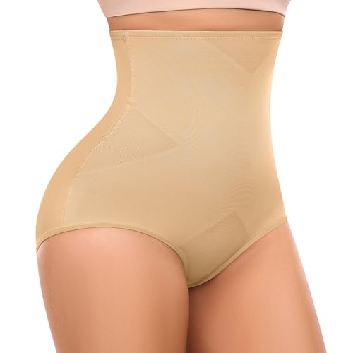 TOMEEK Guaina Contenitiva Donna Pancia Piatta Vita Alta Body Modellante Intimo Slip Mutande Contenitive Donna Senza Cuciture Pancera Body Shaper(Colore della Pelle,L)