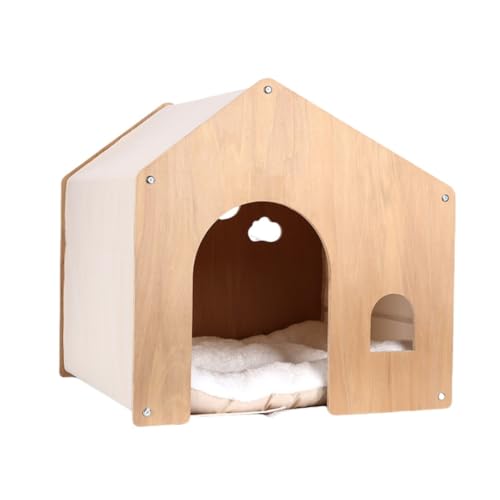 木製ペットハウス ペットハウス 犬の犬小屋 天然木 オールシーズン対応 換気 通気性 クローズドデザイン 木製の犬小屋 快適な空間 あらゆる種類のペットに適しています