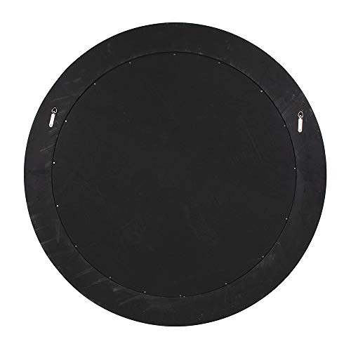 Image of Howard Elliott Collection 21117 Bergman Round Mirror, Small, Silver 32 inch