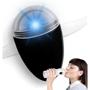 ULLA Smart Light for Water Bottle, Small Hydrate Reminder, Fits Most Water Bottles, Lights Up When Time to Drink, Hydration Intake Planner, Home & Office Use, BPA Free – Black