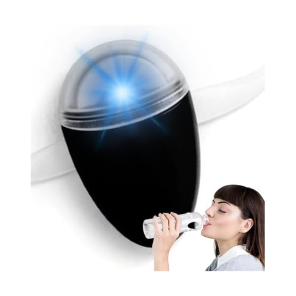 ULLA Smart Light for Water Bottle, Small Hydrate Reminder, Fits Most Water Bottles, Lights Up When Time to Drink, Hydration Intake Planner, Home & Office Use, BPA Free – Black