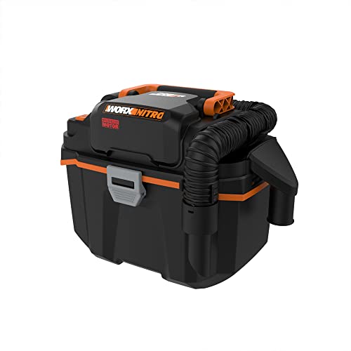 WORX Nitro WX031L.9 20V 2.1 Gal Cordless Wet/Dry Vacuum (Tool Only), Black, Orange by WORX - Used condition - US$132.05