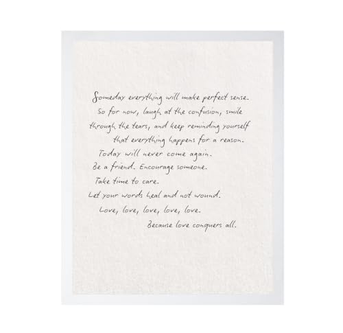 ALPINE INK CO. Inspirational Quote Poster with Frame - Gentle Handwritten Message About - Calm Motivational Wall Art For Bedroom Living Room Or Office Decor - 16x20 White Framed Print
