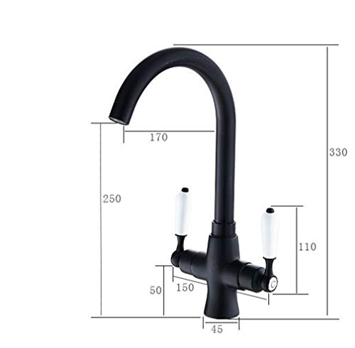 Mitigeur de cuisine double commande finition chrome black haut de gamme - 3