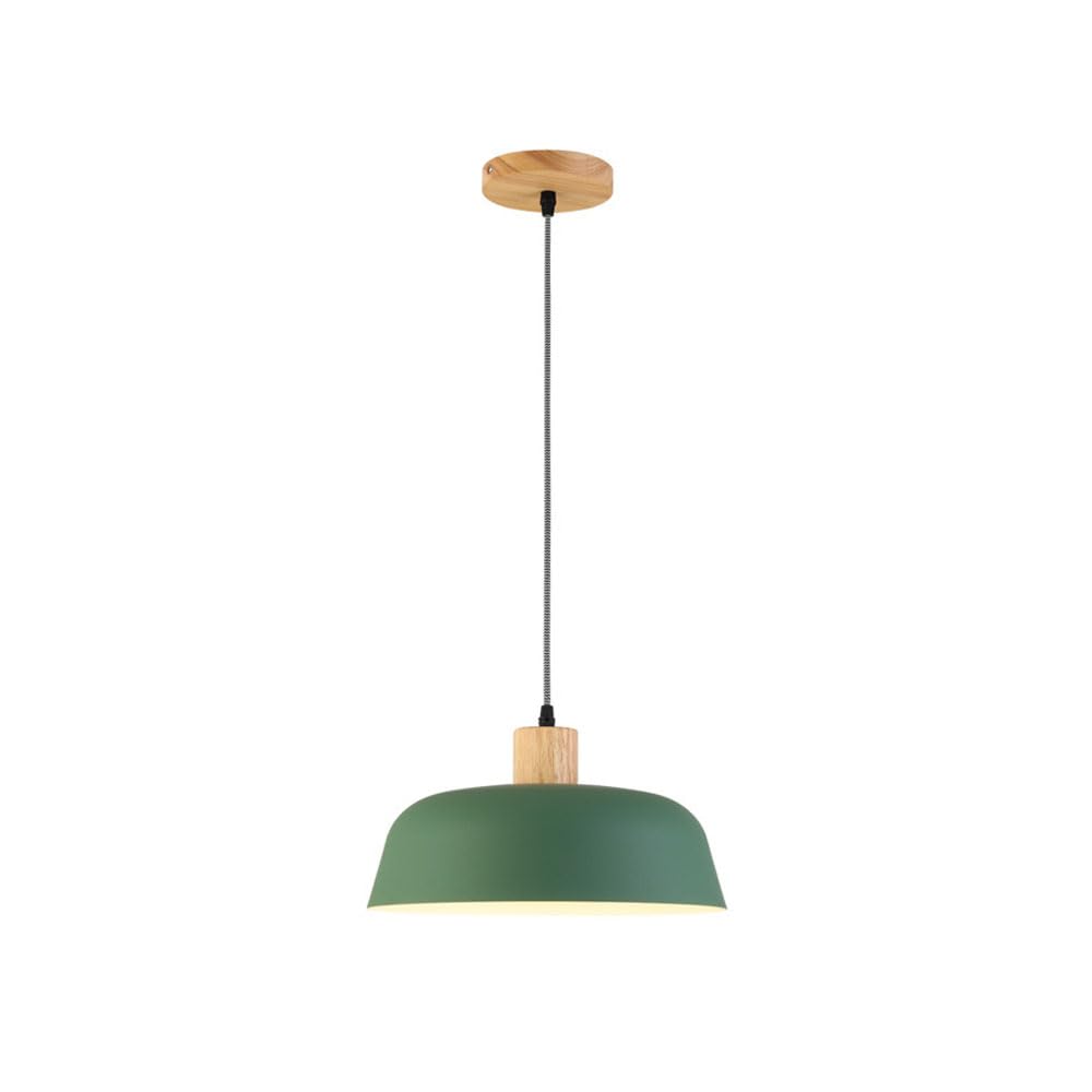 Suspension en bois et métal au fini vintage industriel soigné