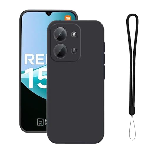 For Redmi 15C ケース 【vaele】高級 TPU素材 軽量 薄型 耐衝撃 指紋防止 黄変防止傷つけ防止 全面保護Redmi 15C用 ケース (ブラック)