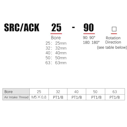 Cylindre de serrage rotatif ACK40-180R pour simplifier le bridage - 2