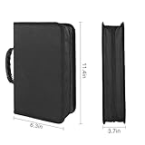 Trintion CD Case Disc Carry Case 120 Disc Capacity Holder Protector CD DVD Binder Wallet Large DVD Storage Case Protective Bag CD DVD Storage Black - Image 2