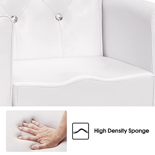 Barberpub Classic Recliner Barber Chair Antique Hair Spa Salon Styling Beauty Equipment 3123 (White) #TOP2